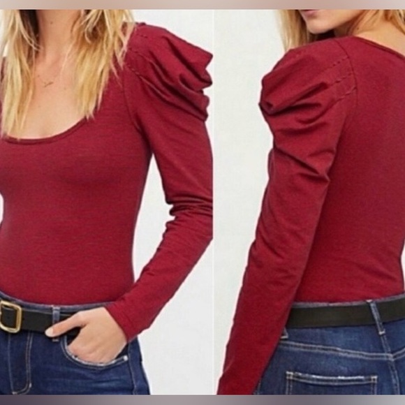 Free People Tops - Free People Penelope Puff Sleeve Top (NWT)